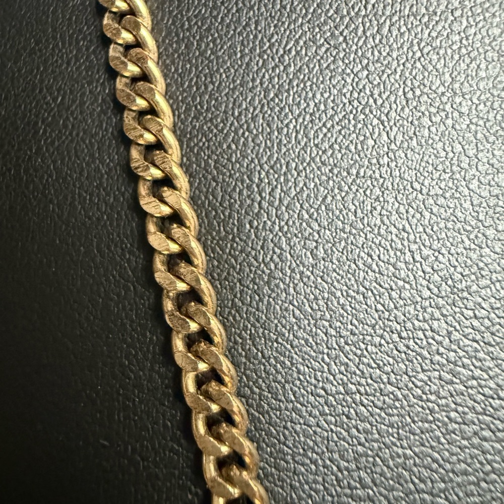 Gold Tone Necklace with Prong Set Crystals - Picture 8 of 14